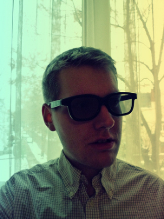 image of guy wearing 3D glasses