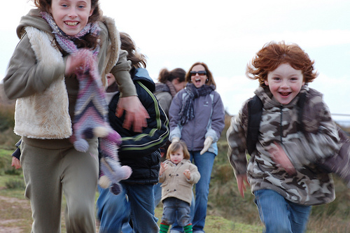 Image of Children racing in Scotland