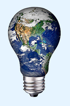 earth lightbulb