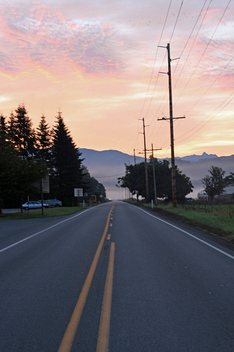 image of Sunrise on the road