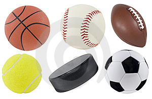 picture of various balls used in sports