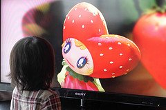 image of SAKURAKO watching HDTV