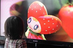 image of SAKURAKO watching HDTV