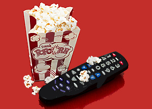 popcorn and remote